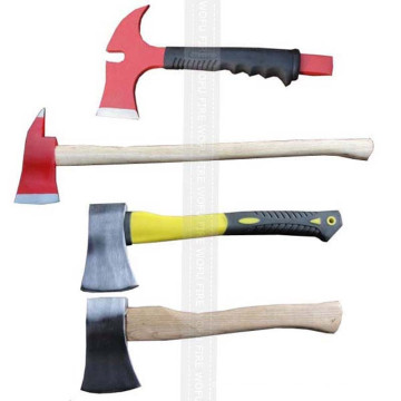 Fire fighting safety axe with fiber glass handle e